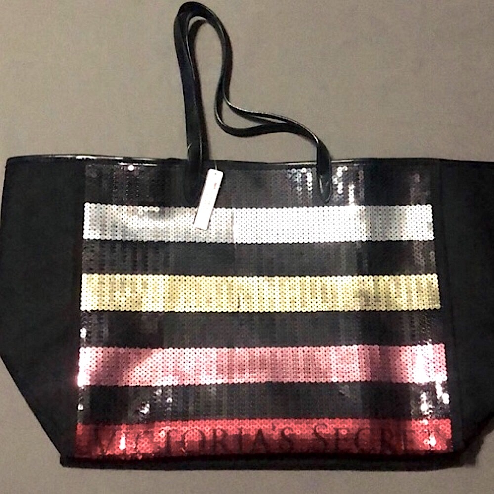 🆕HP🎉VS/SEQUINS GORGEOUS 5 TONE WEEKENDER/CARRY ON✈️BAG/BEACH-BAG/VERY ROOMY - Picture 8 of 15